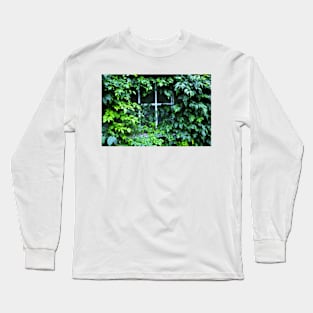 Trumpet Vine by Barn Window Long Sleeve T-Shirt